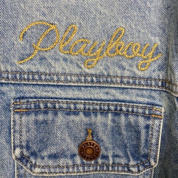 Playboy By PacSun Medium Wash Vintage Fit Jacket size Large - Picture 8 of 14